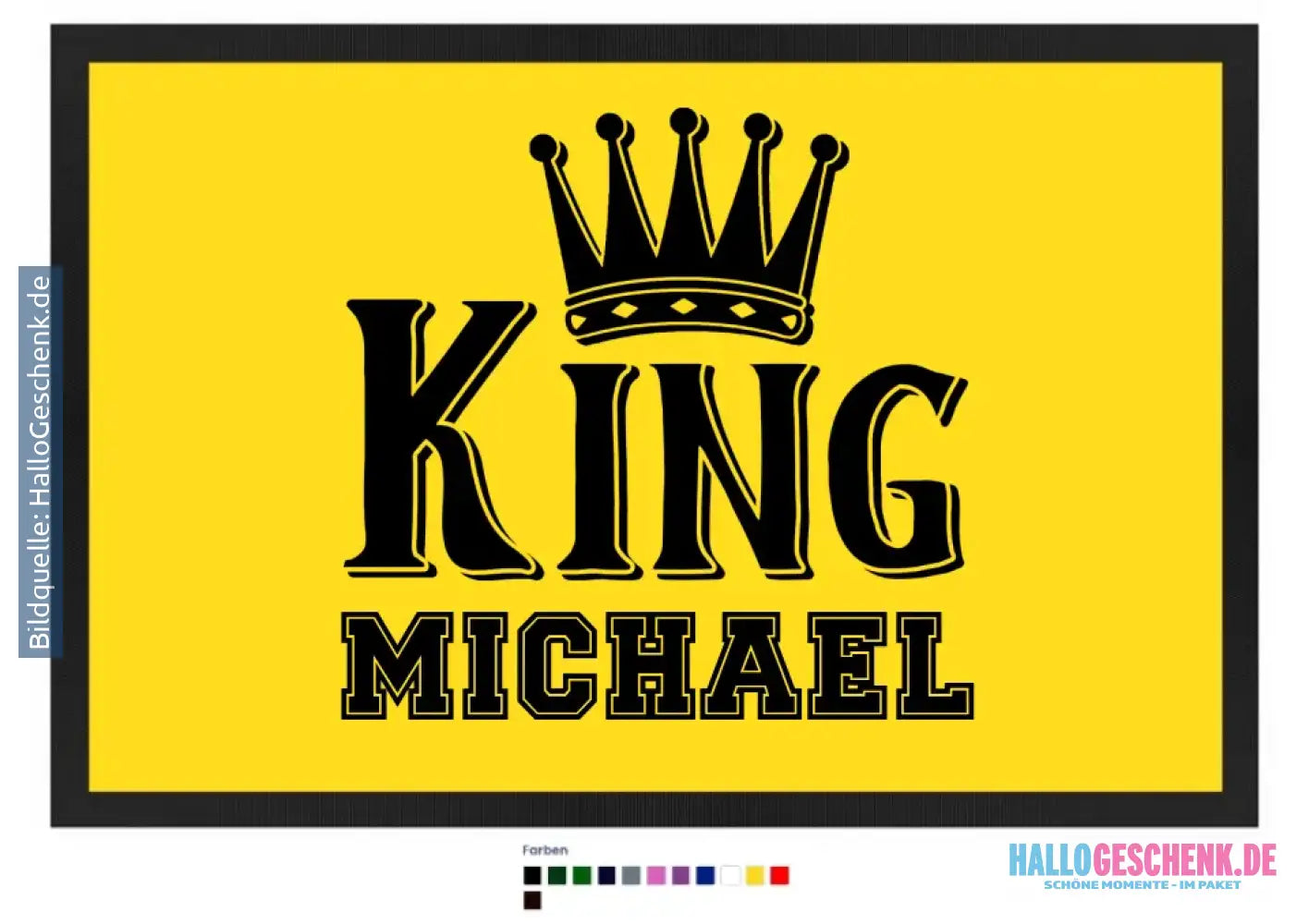 KING + WUNSCHNAME • Fußmatte • Exklusivdesign • personalisiert