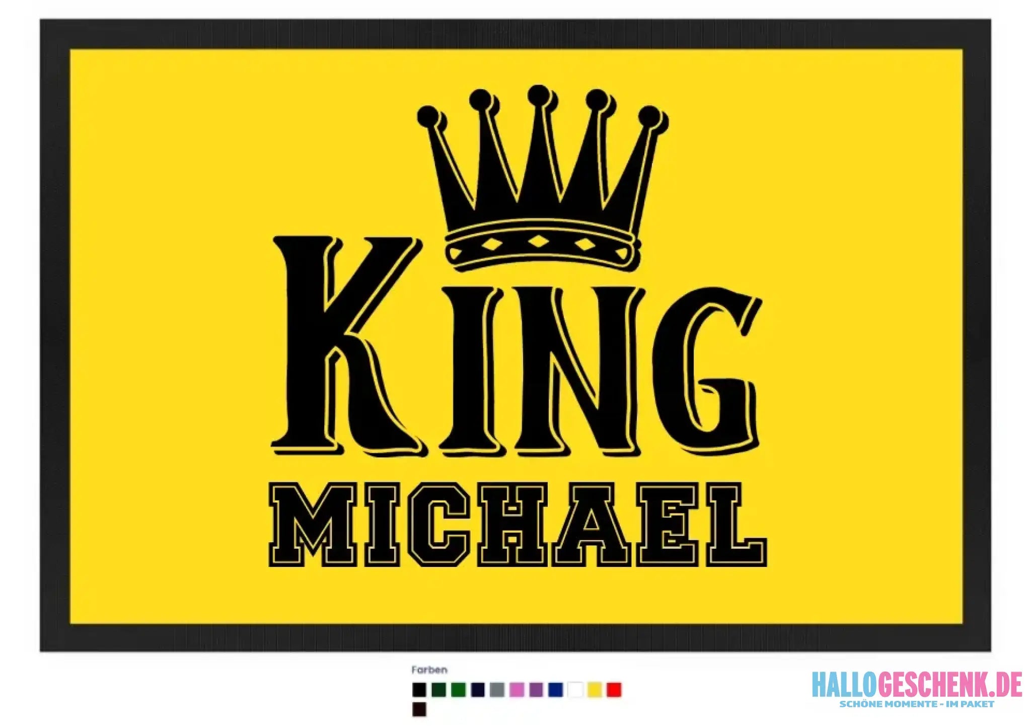 KING + WUNSCHNAME • Fußmatte • Exklusivdesign • personalisiert
