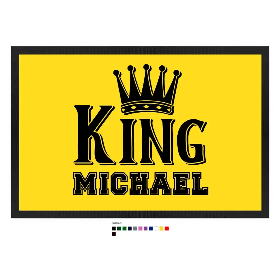 KING + WUNSCHNAME • Fußmatte • Exklusivdesign • personalisiert