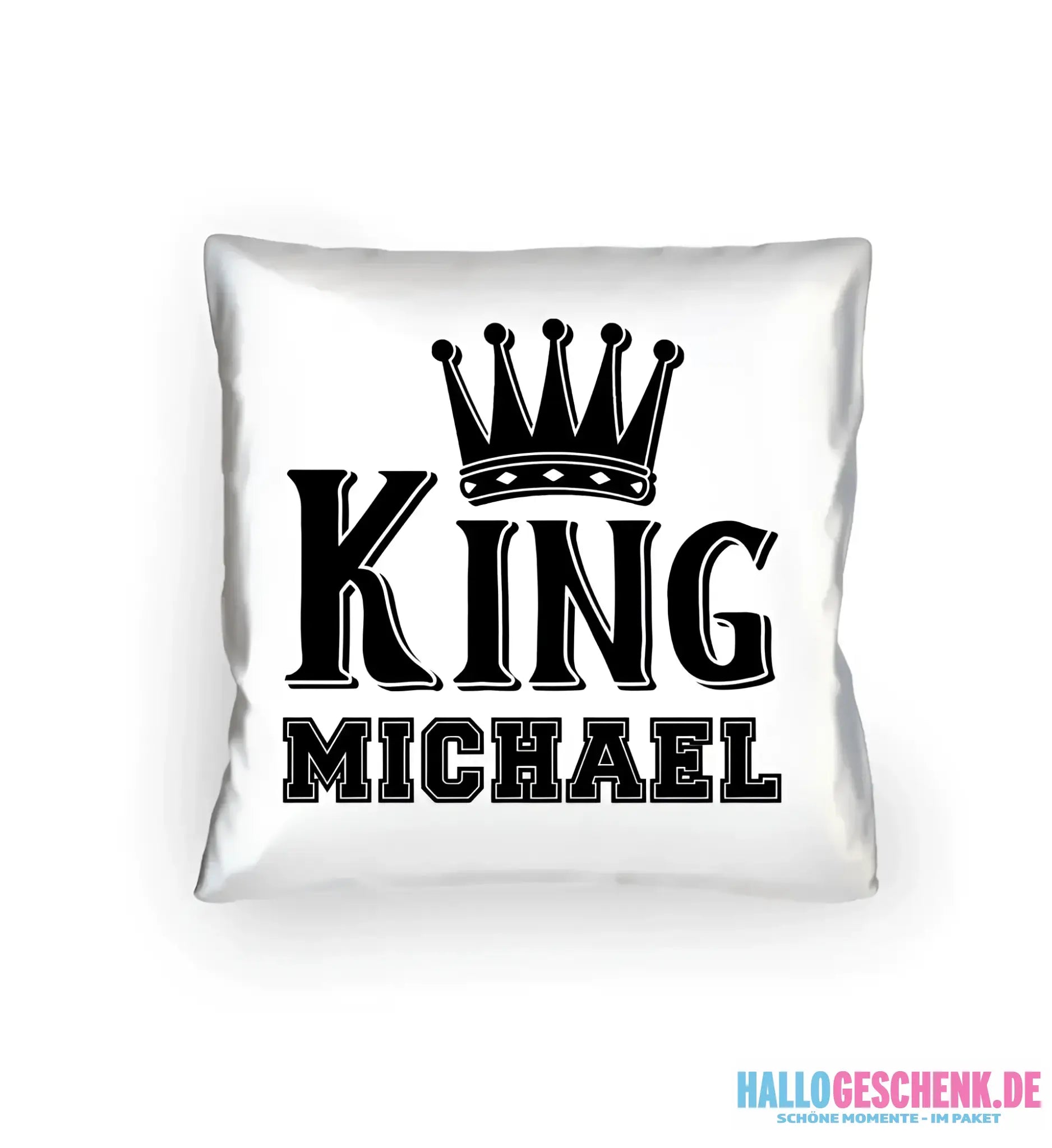 KING + WUNSCHNAME • Kissen 40x40 cm • Exklusivdesign • personalisiert