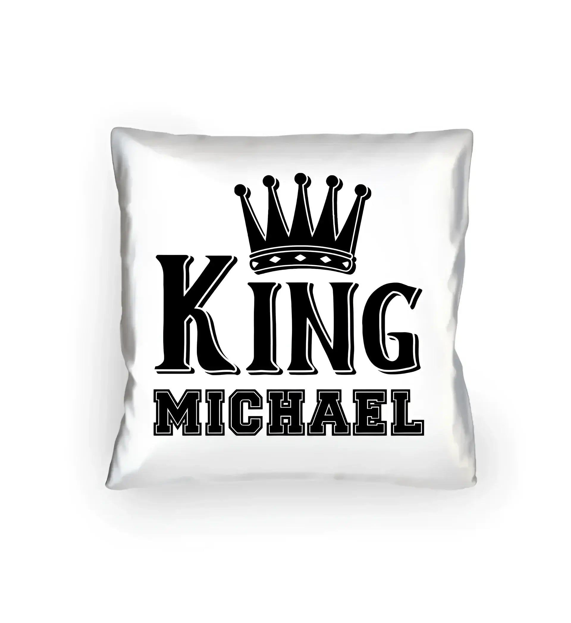 KING + WUNSCHNAME • Kissen 40x40 cm • Exklusivdesign • personalisiert