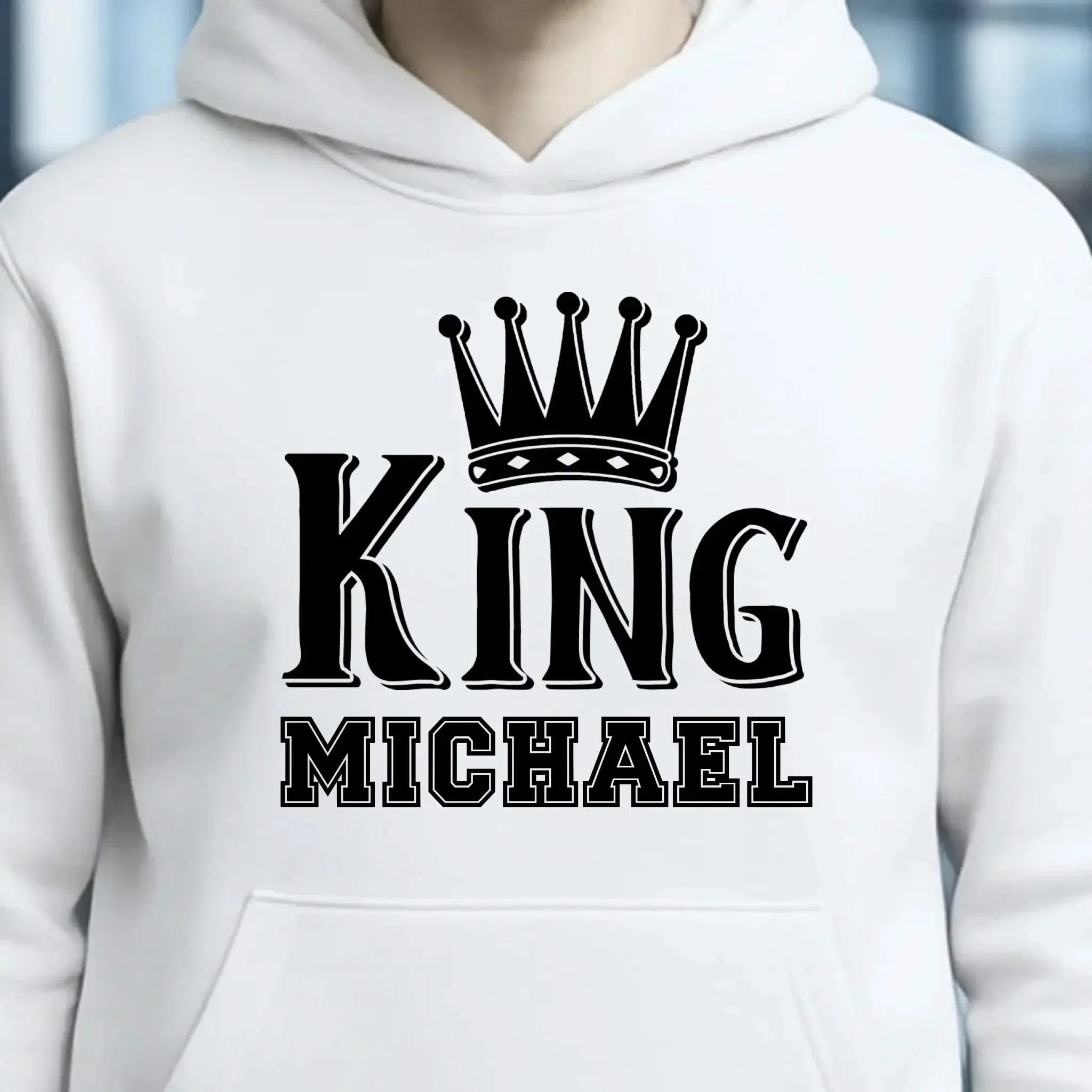 KING + WUNSCHNAME • Unisex Premium Hoodie XS-5XL aus Bio-Baumwolle für Damen & Herren • Exklusivdesign • personalisiert