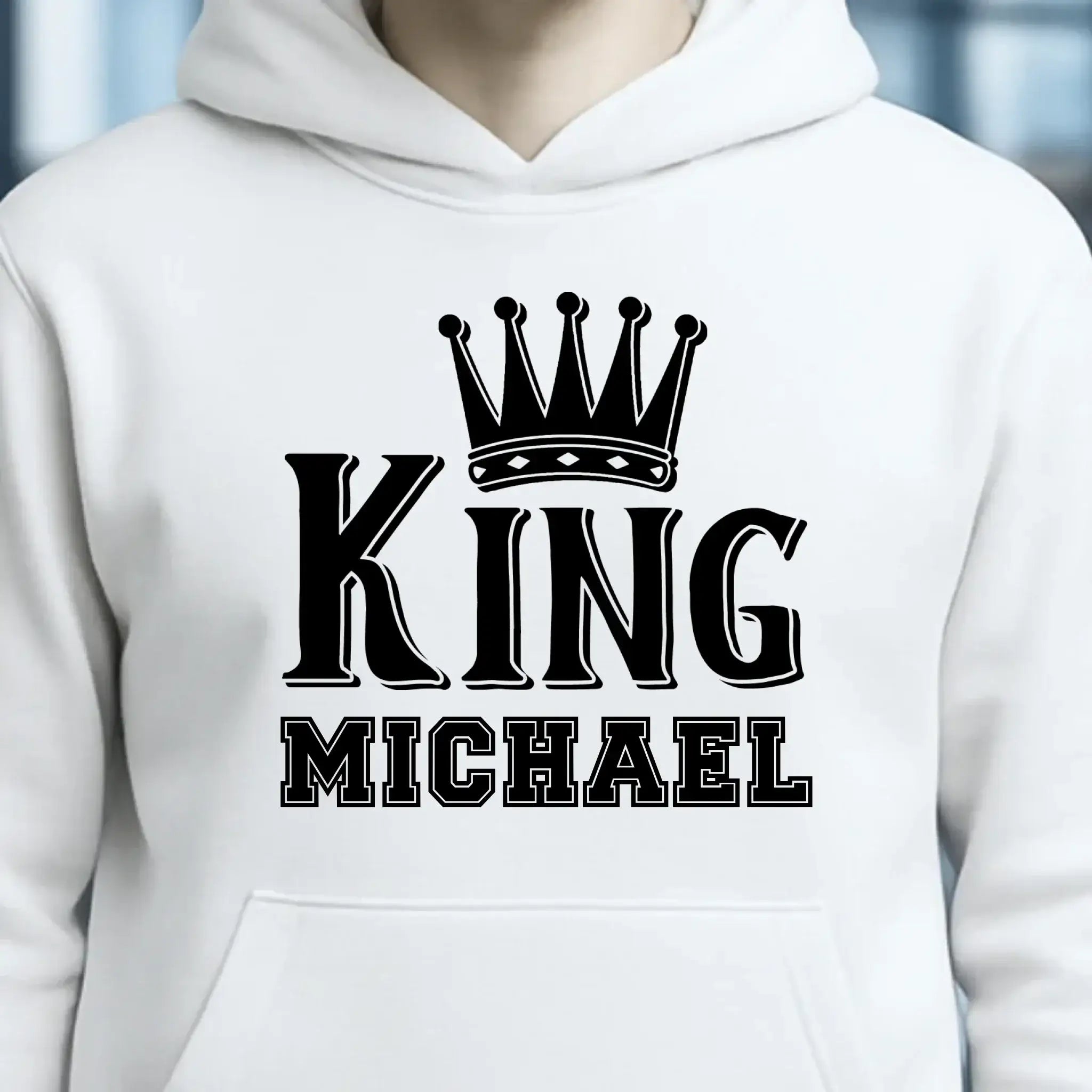 KING + WUNSCHNAME • Unisex Premium Hoodie XS-5XL aus Bio-Baumwolle für Damen & Herren • Exklusivdesign • personalisiert