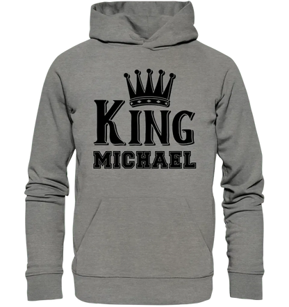 KING + WUNSCHNAME • Unisex Premium Hoodie XS - 5XL aus Bio - Baumwolle für Damen & Herren • Exklusivdesign • personalisiert - HalloGeschenk.de