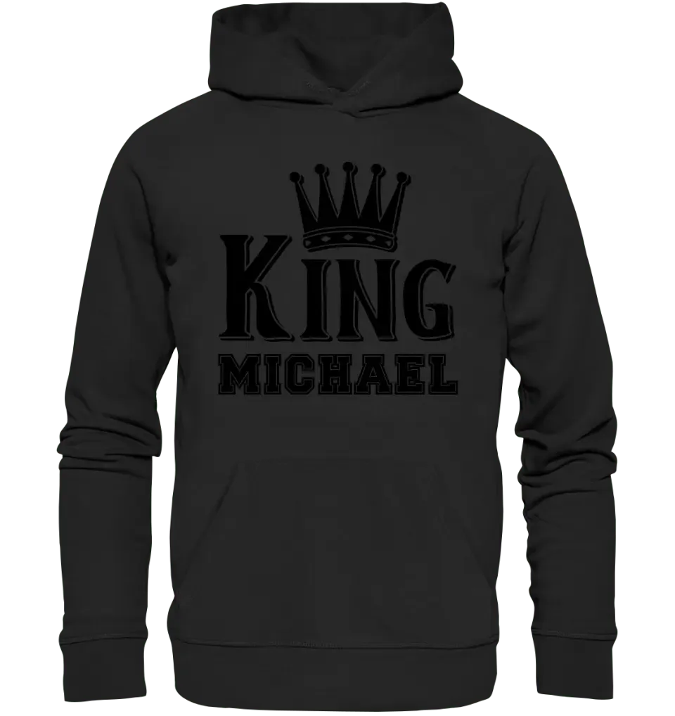 KING + WUNSCHNAME • Unisex Premium Hoodie XS - 5XL aus Bio - Baumwolle für Damen & Herren • Exklusivdesign • personalisiert - HalloGeschenk.de