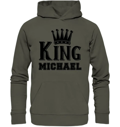 KING + WUNSCHNAME • Unisex Premium Hoodie XS - 5XL aus Bio - Baumwolle für Damen & Herren • Exklusivdesign • personalisiert - HalloGeschenk.de