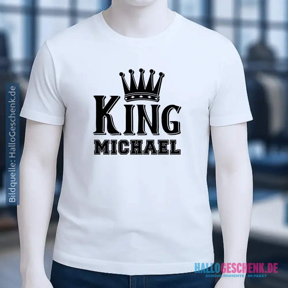 KING + WUNSCHNAME • Unisex Premium T-Shirt XS-5XL aus Bio-Baumwolle für Damen & Herren • Exklusivdesign • personalisiert