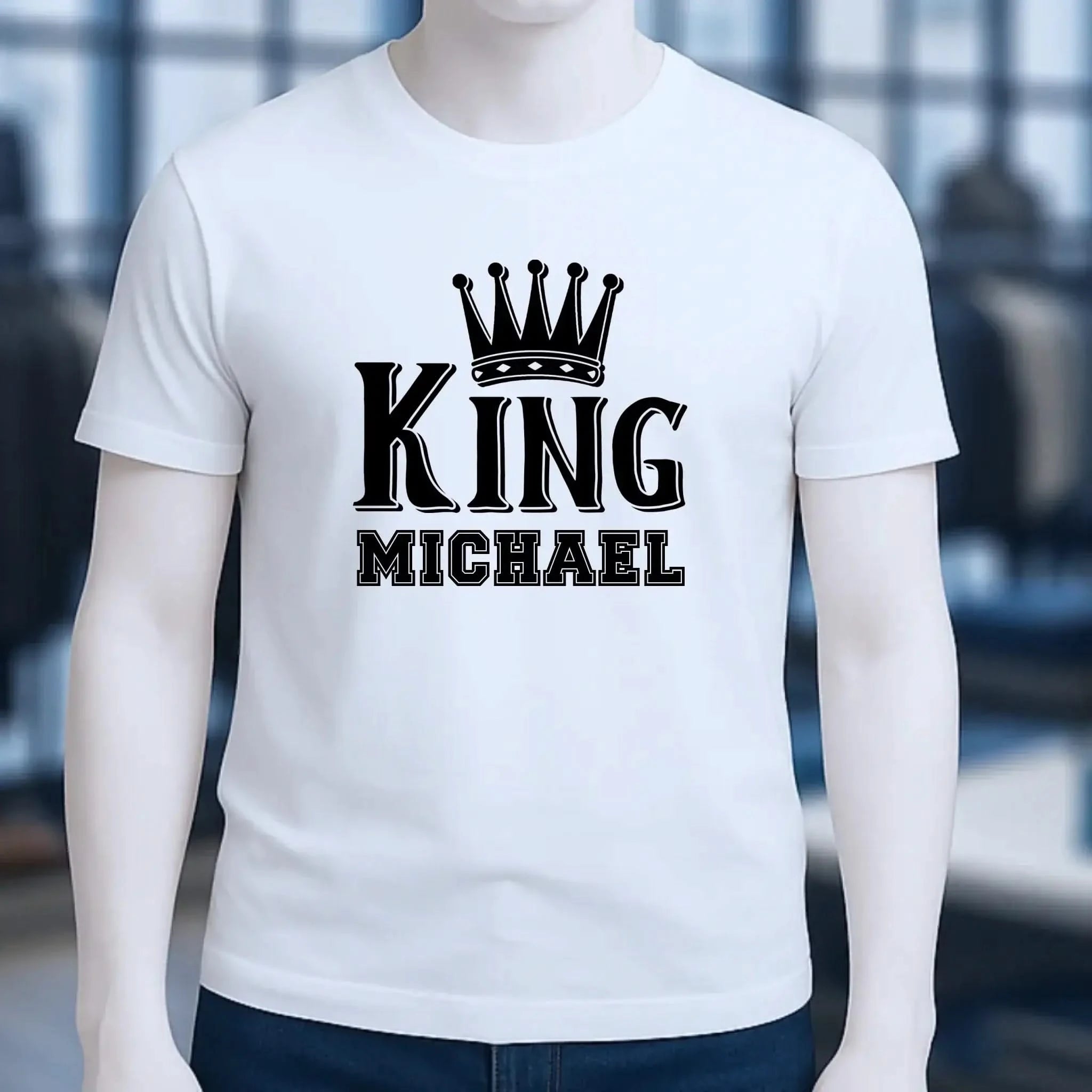 KING + WUNSCHNAME • Unisex Premium T-Shirt XS-5XL aus Bio-Baumwolle für Damen & Herren • Exklusivdesign • personalisiert