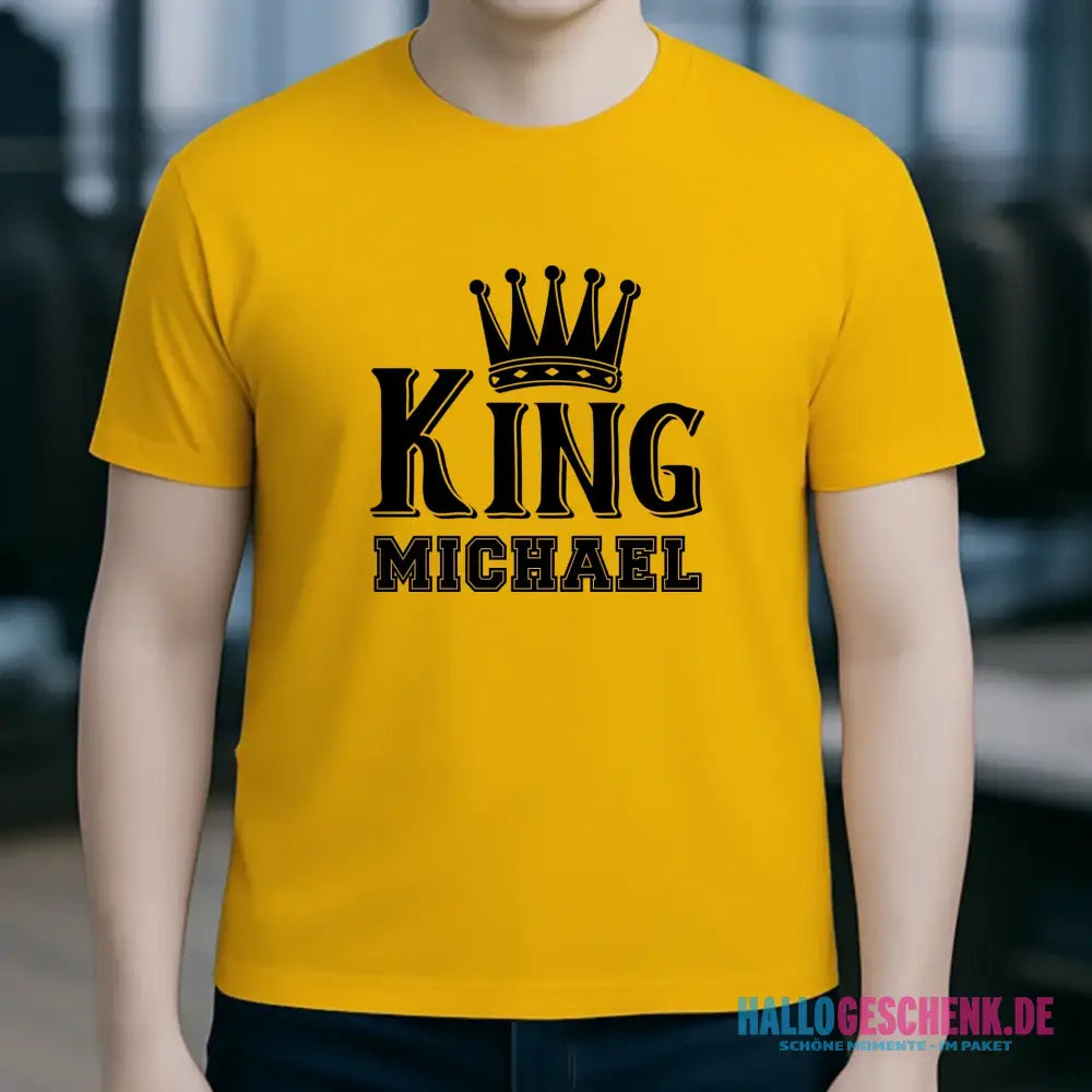 KING + WUNSCHNAME • Unisex Premium T-Shirt XS-5XL aus Bio-Baumwolle für Damen & Herren • Exklusivdesign • personalisiert