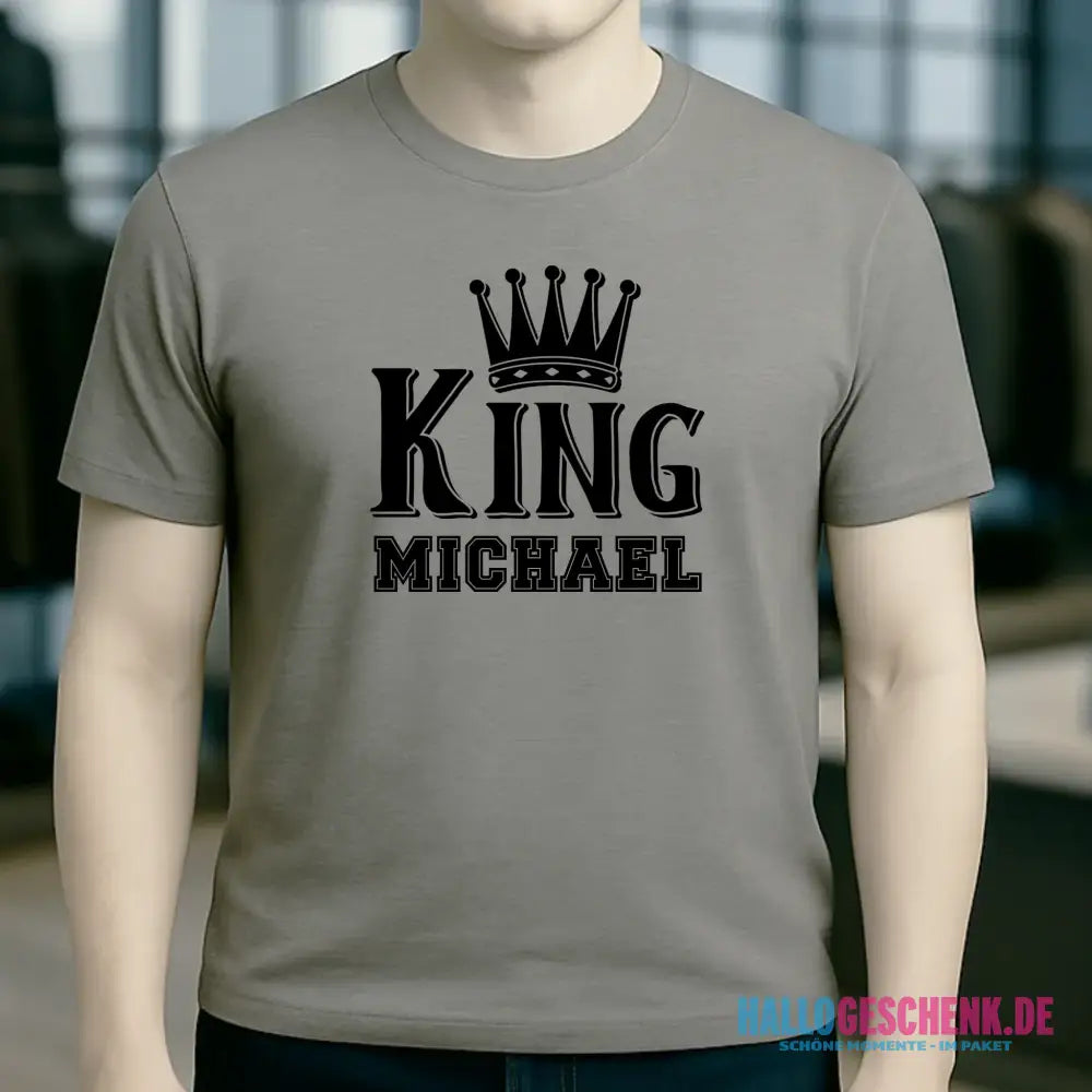 KING + WUNSCHNAME • Unisex Premium T-Shirt XS-5XL aus Bio-Baumwolle für Damen & Herren • Exklusivdesign • personalisiert
