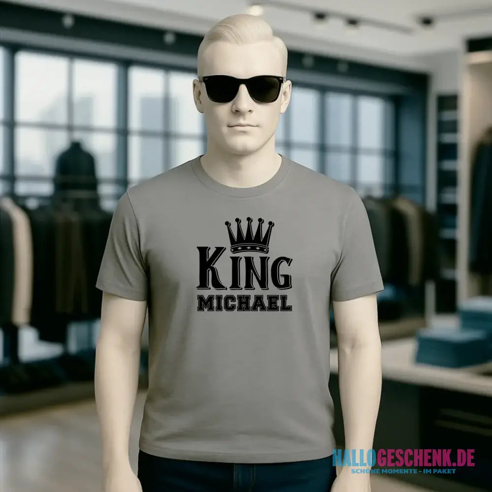 KING + WUNSCHNAME • Unisex Premium T-Shirt XS-5XL aus Bio-Baumwolle für Damen & Herren • Exklusivdesign • personalisiert