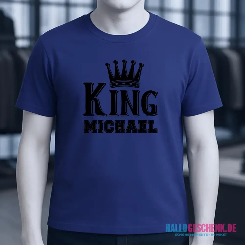 KING + WUNSCHNAME • Unisex Premium T-Shirt XS-5XL aus Bio-Baumwolle für Damen & Herren • Exklusivdesign • personalisiert