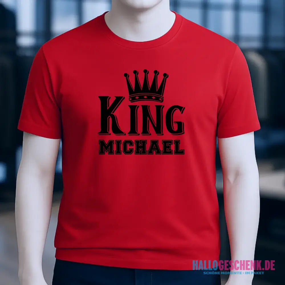 KING + WUNSCHNAME • Unisex Premium T-Shirt XS-5XL aus Bio-Baumwolle für Damen & Herren • Exklusivdesign • personalisiert