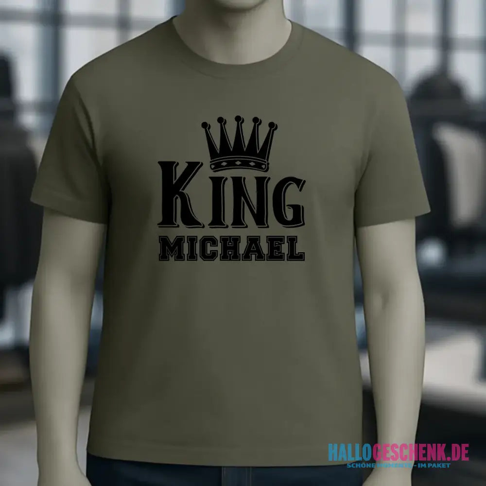 KING + WUNSCHNAME • Unisex Premium T-Shirt XS-5XL aus Bio-Baumwolle für Damen & Herren • Exklusivdesign • personalisiert