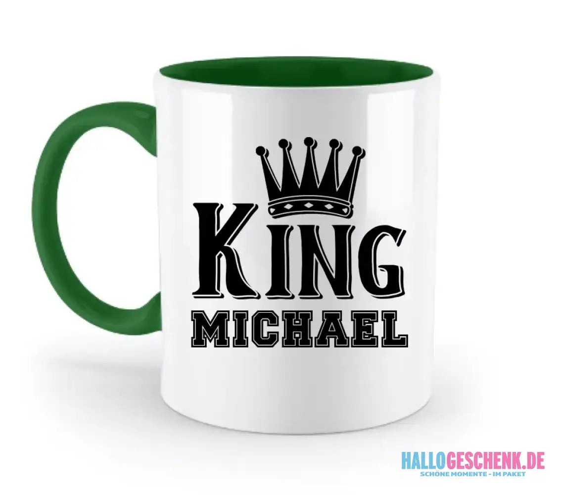 KING + WUNSCHNAME • zweifarbige Tasse • Exklusivdesign • personalisiert