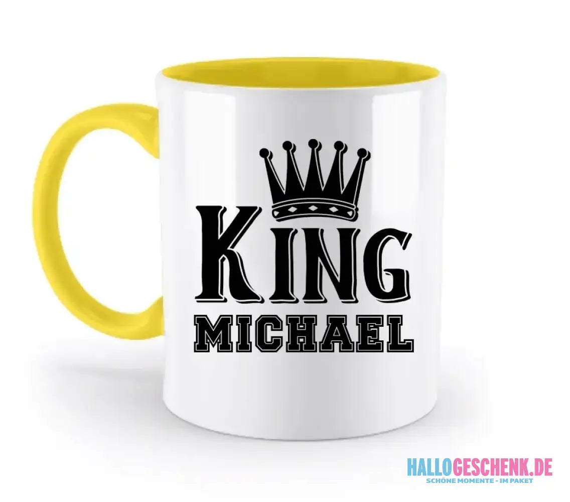 KING + WUNSCHNAME • zweifarbige Tasse • Exklusivdesign • personalisiert