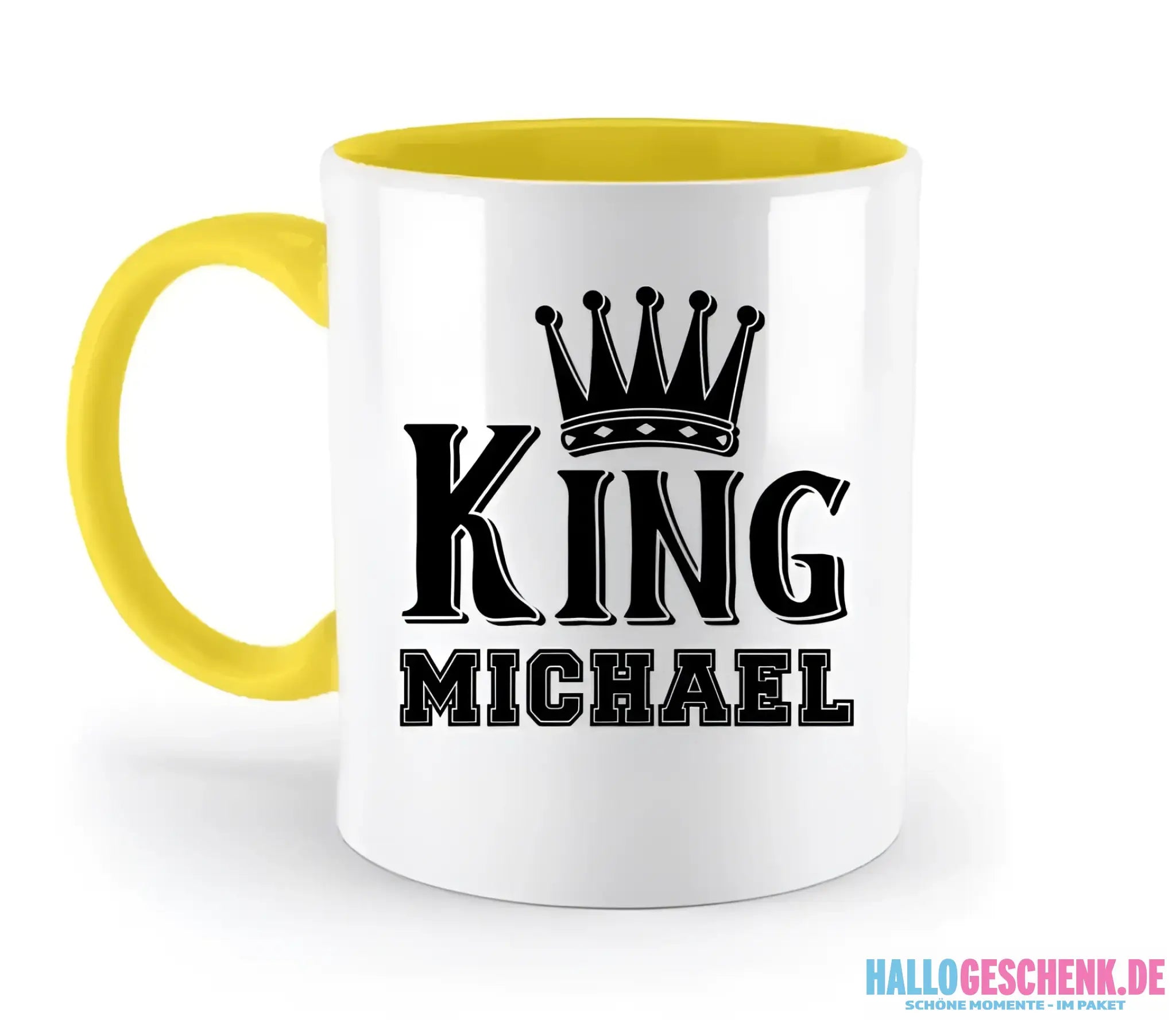 KING + WUNSCHNAME • zweifarbige Tasse • Exklusivdesign • personalisiert