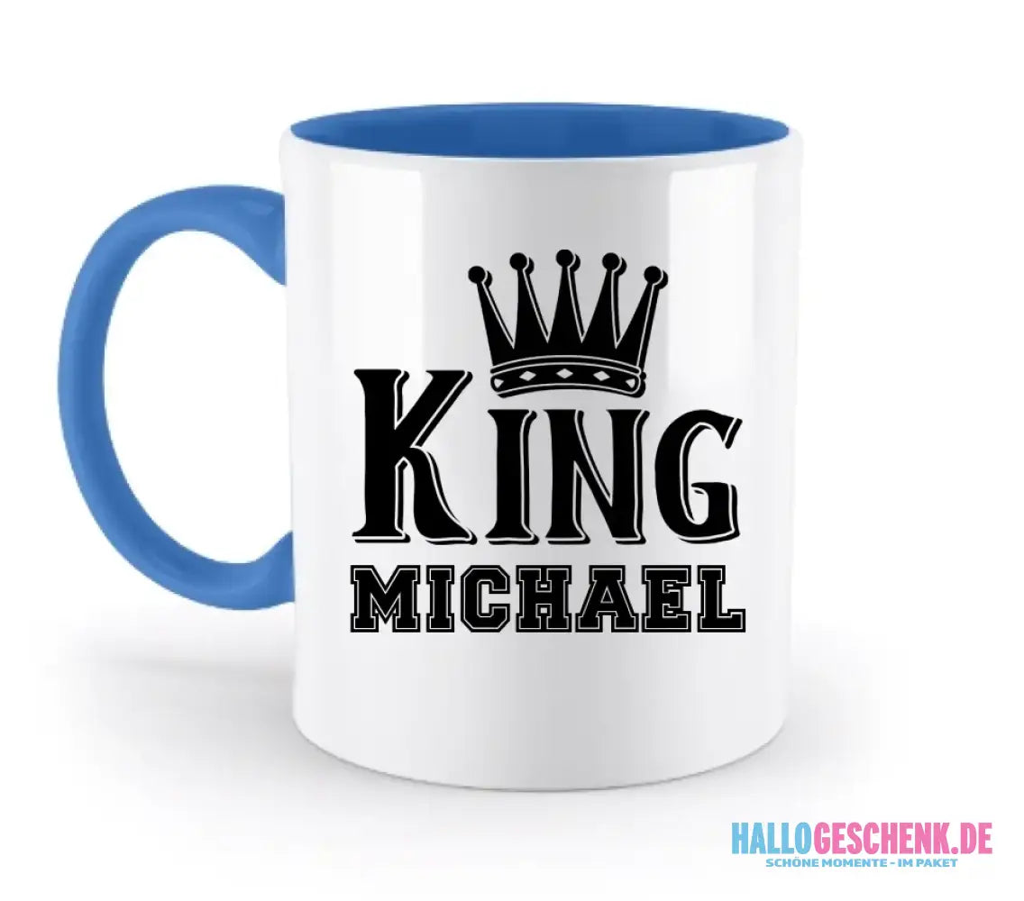 KING + WUNSCHNAME • zweifarbige Tasse • Exklusivdesign • personalisiert