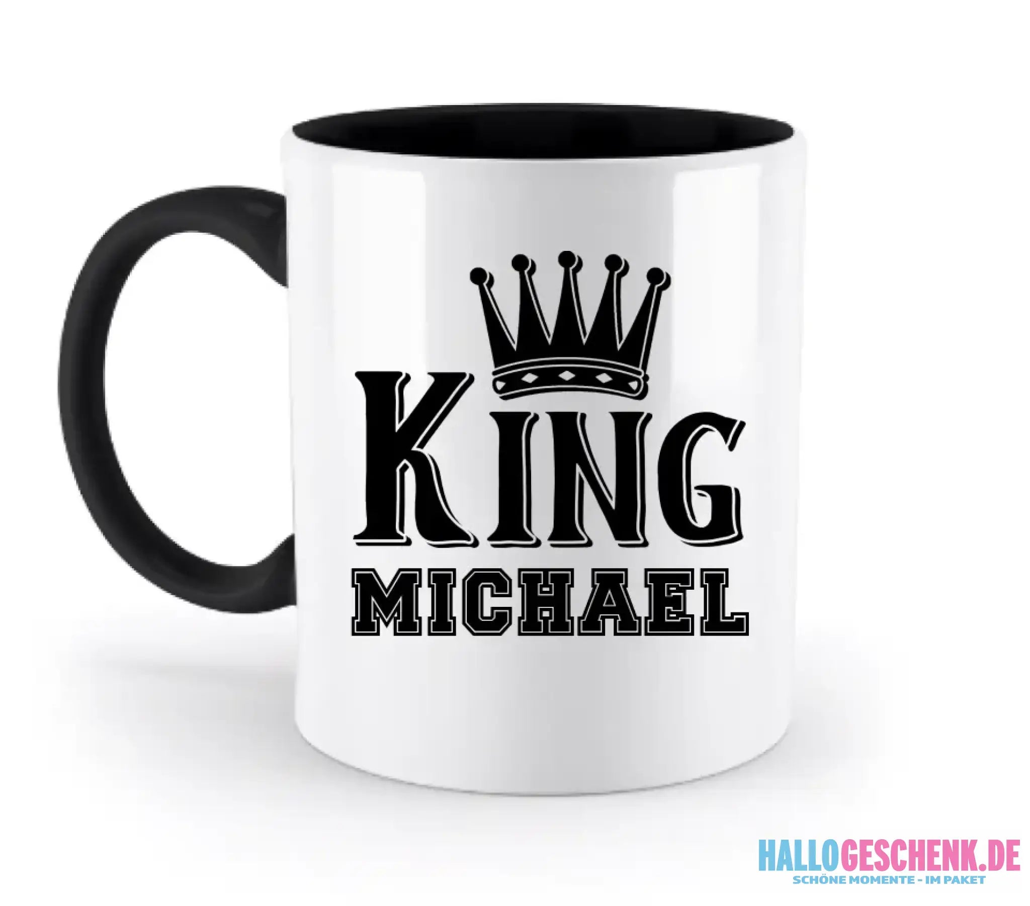 KING + WUNSCHNAME • zweifarbige Tasse • Exklusivdesign • personalisiert