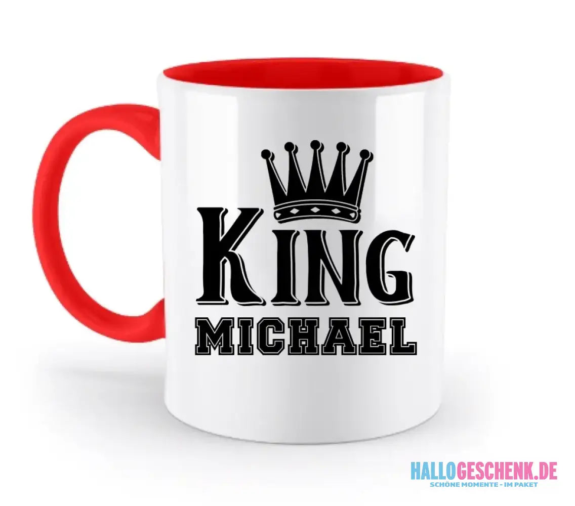 KING + WUNSCHNAME • zweifarbige Tasse • Exklusivdesign • personalisiert