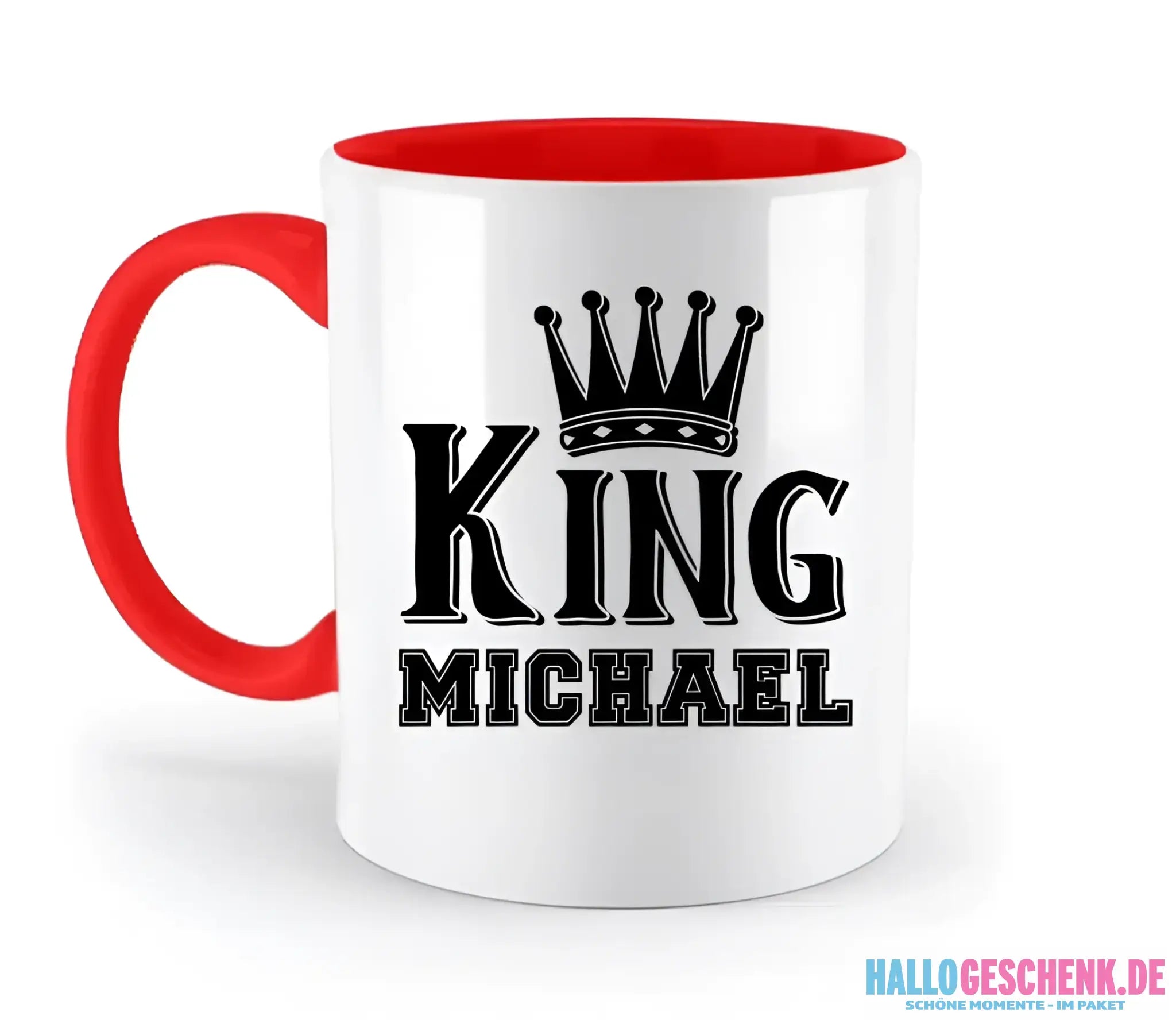 KING + WUNSCHNAME • zweifarbige Tasse • Exklusivdesign • personalisiert