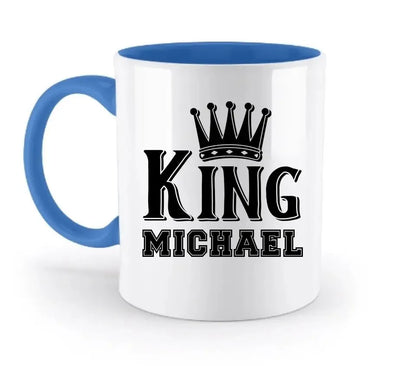 KING + WUNSCHNAME • zweifarbige Tasse • Exklusivdesign • personalisiert - HalloGeschenk.de