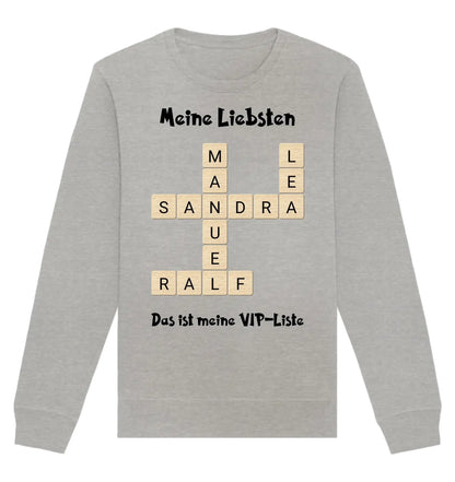 Kreuzwort-Motiv • mehrere Artikel • ’Statement-Collection’ • Wunschtext • Mein Motiv - Unisex Sweatshirt • Bio Premium