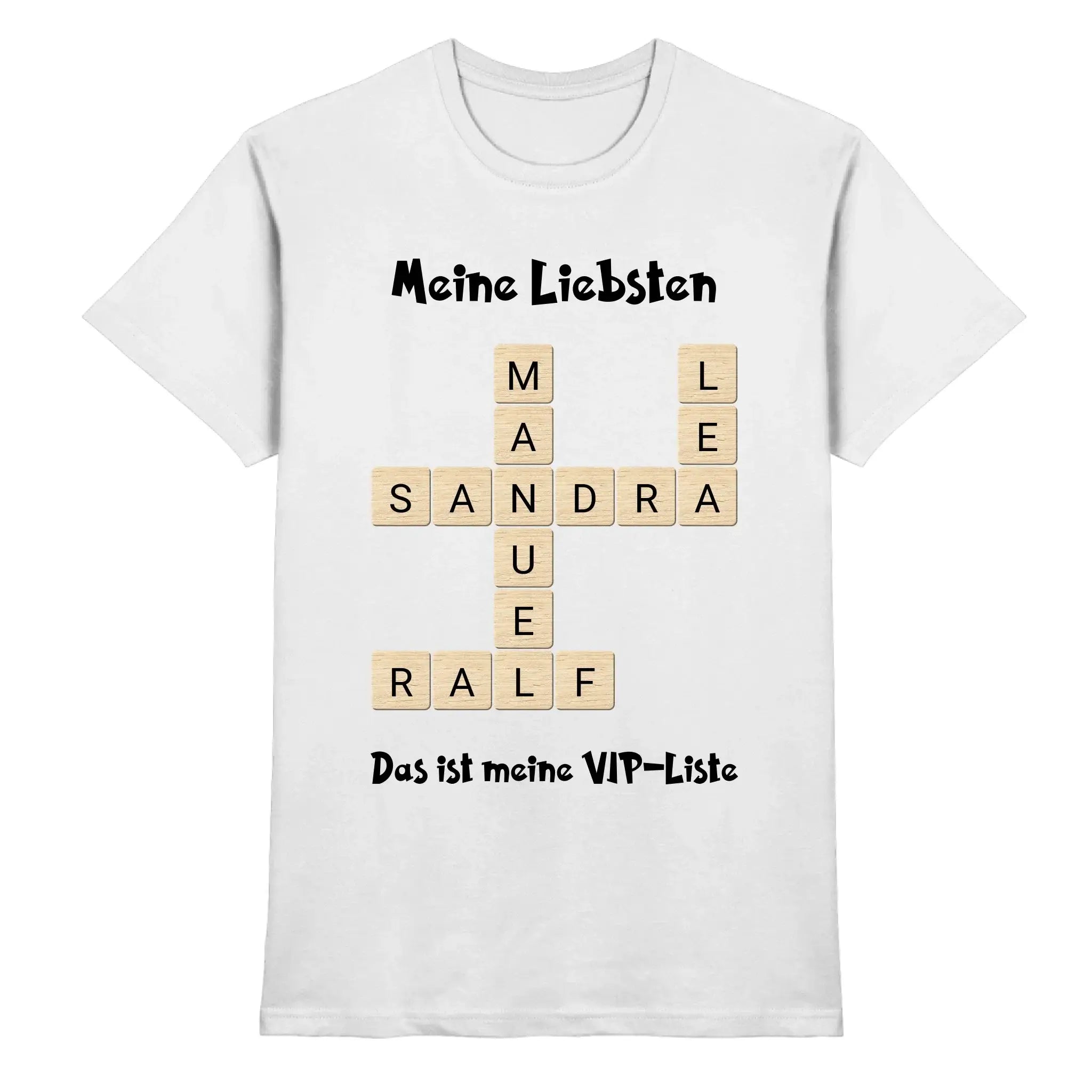 Kreuzwort-Motiv • mehrere Artikel • ’Statement-Collection’ • Wunschtext • Mein Motiv - Premium Herren T-Shirt / White