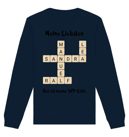 Kreuzwort-Motiv • mehrere Artikel • ’Statement-Collection’ • Wunschtext • Mein Motiv - Unisex Sweatshirt • Bio Premium