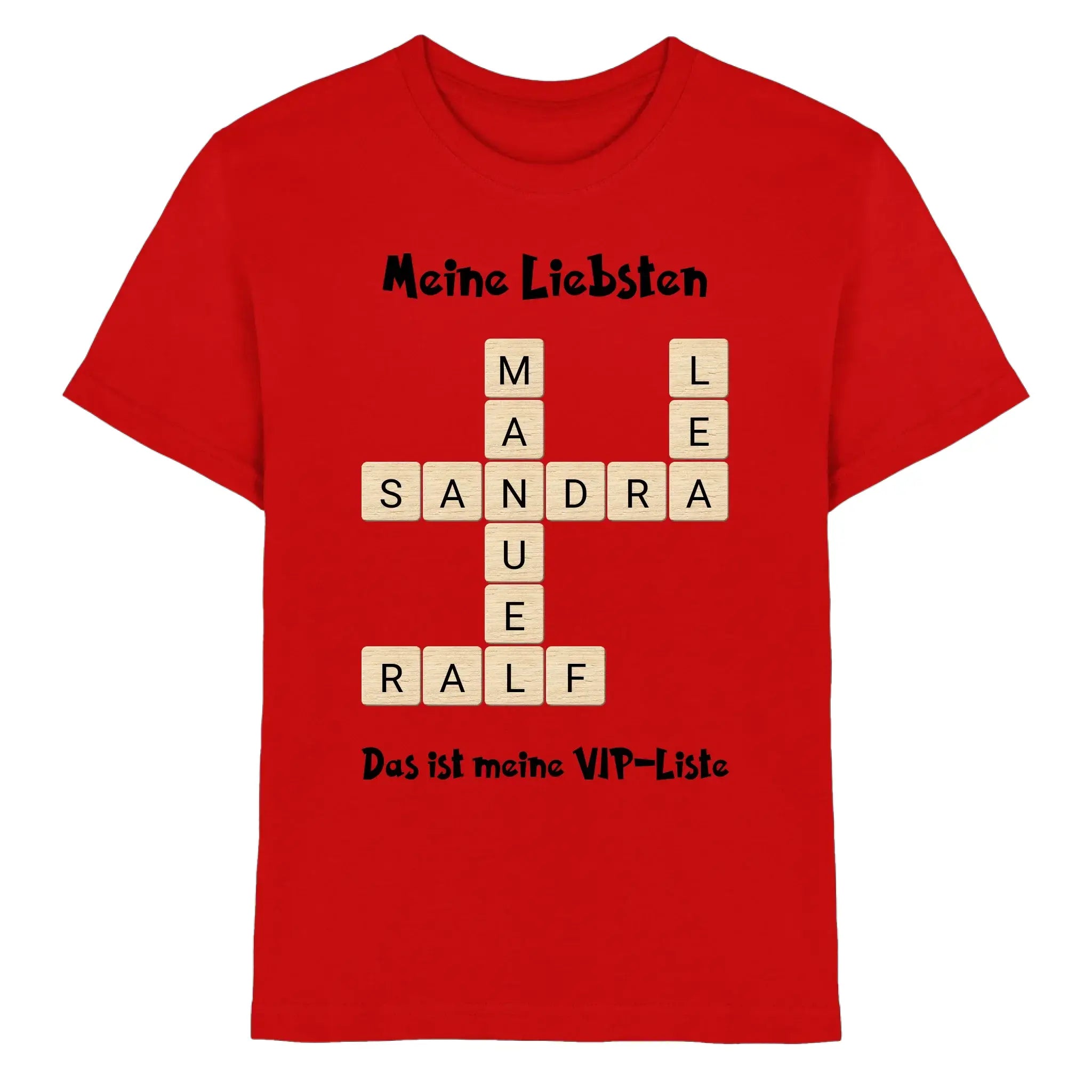 Kreuzwort-Motiv • mehrere Artikel • ’Statement-Collection’ • Wunschtext • Mein Motiv - Premium Kinder T-Shirt / Red
