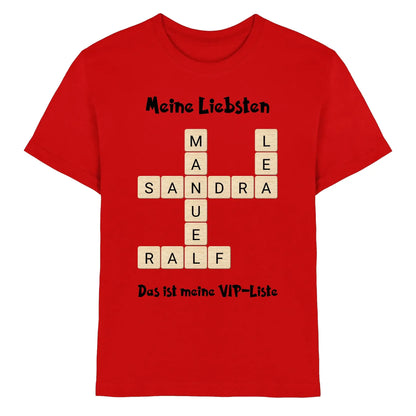 Kreuzwort-Motiv • mehrere Artikel • ’Statement-Collection’ • Wunschtext • Mein Motiv - Premium Kinder T-Shirt / Red