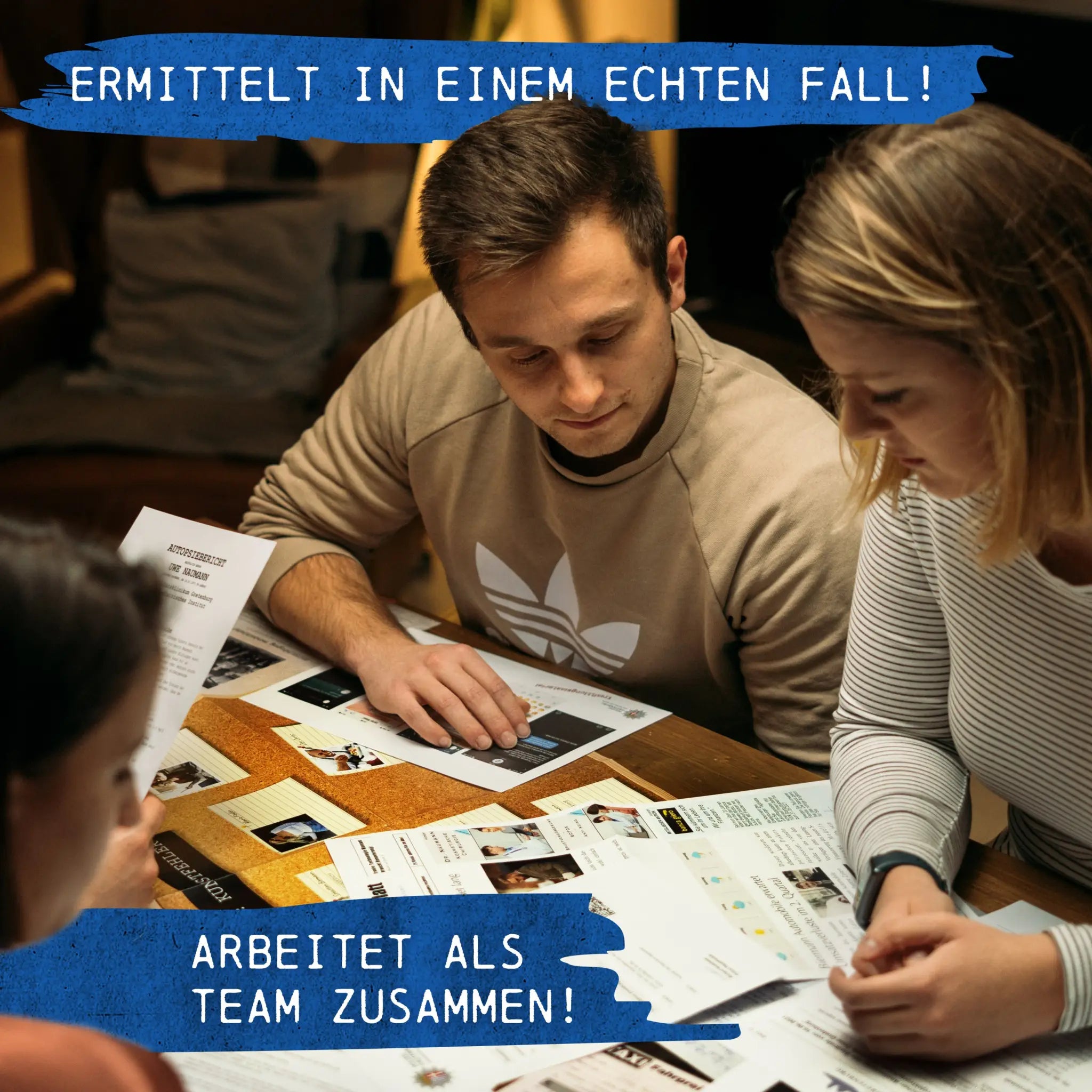 Beige adidas sweatshirt mit weißem trefoil logo perfekt für krimispiel tatort traumschiff fans