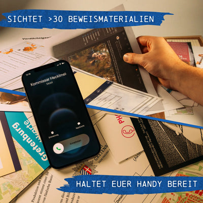Schwarzes smartphone mit eingehendem anruf von kommissar heckmeier im krimispiel tatort traumschiff