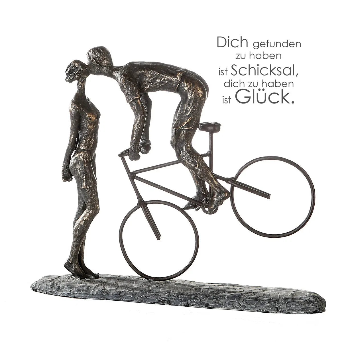 Küss mich • Fahrrad • Skulptur • Wohndeko von HalloGeschenk.de