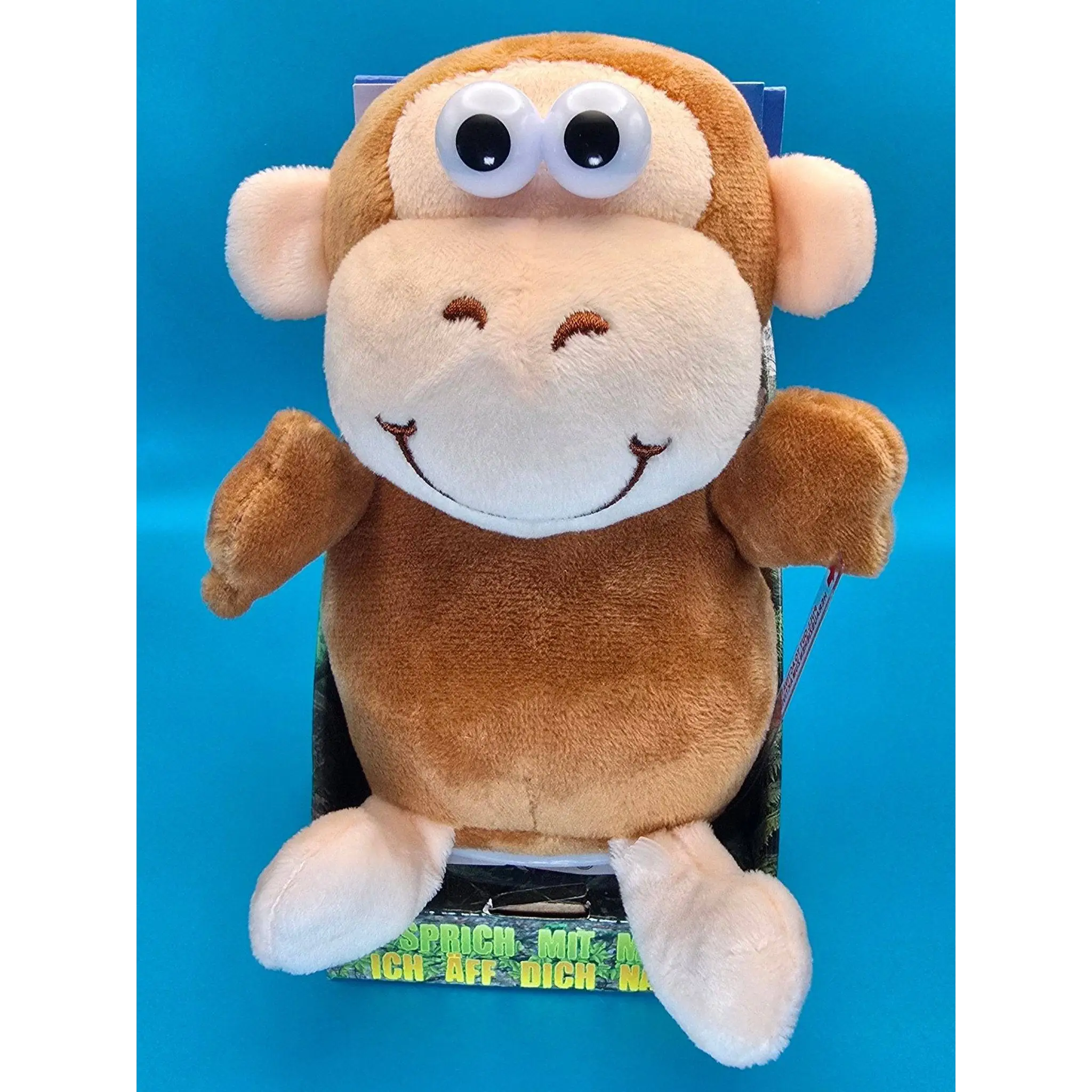 Laber-Affe ZULU, der alles nachplappert • inkl. Batterien • 18x12x16cm • Labertiere