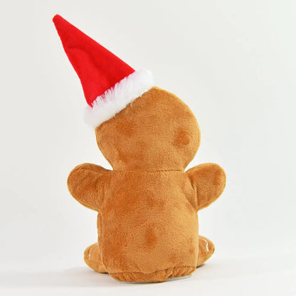 Laber-Lebkuchenmann GINNY der alles nachplappert • inkl Batterien • 17x16x17,5cm • Labertiere