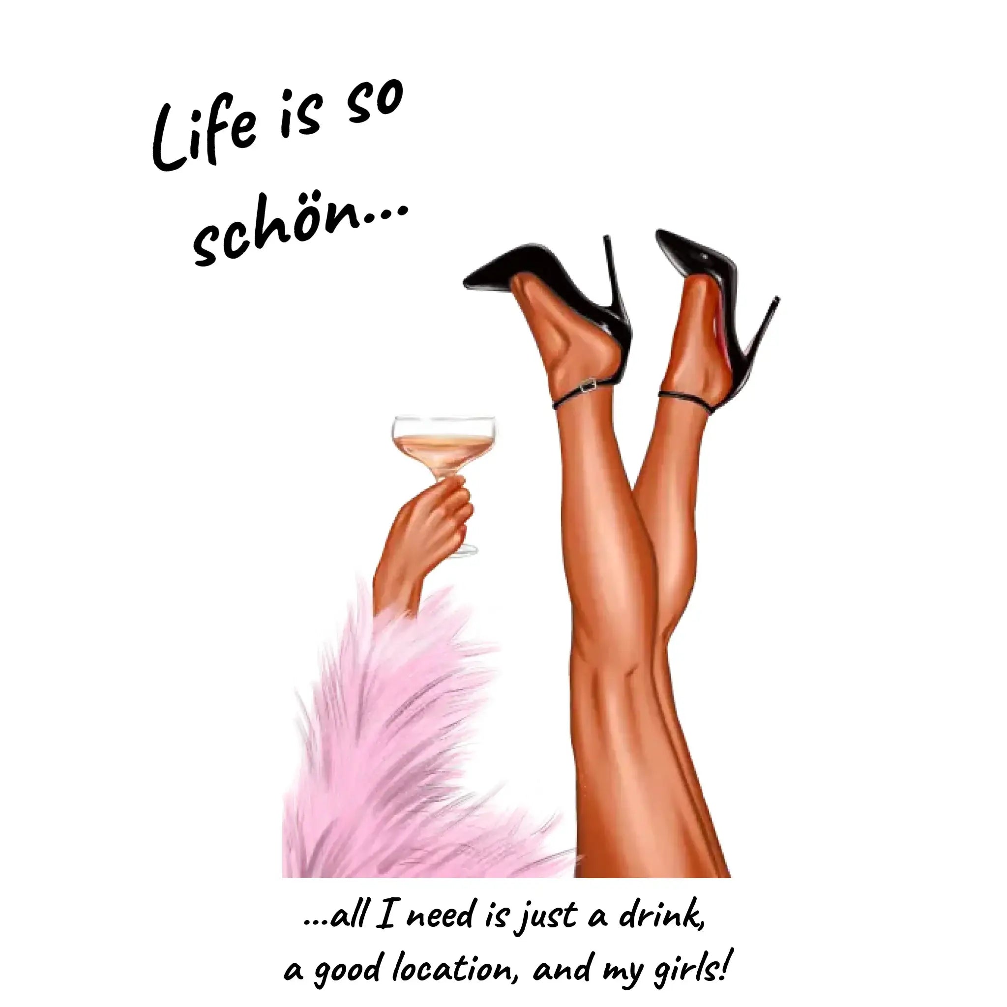 Ladies: Party-Beine • mehrere Artikel • ’Statement-Collection’ • Wunschtext • personalisierte Figuren - Untersetzer