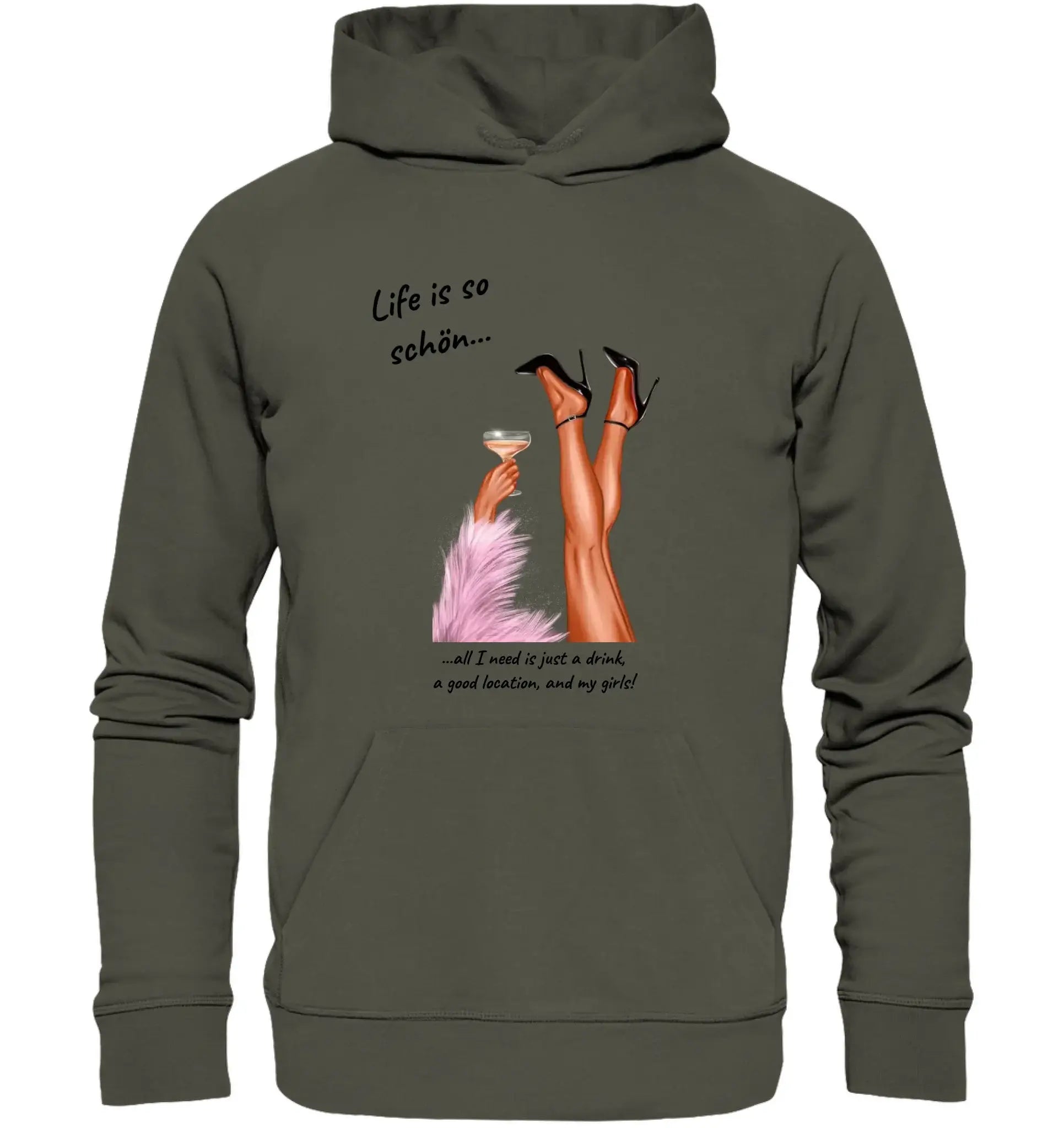 Ladies: Party-Beine • mehrere Artikel • ’Statement-Collection’ • Wunschtext • personalisierte Figuren - Unisex Hoodie