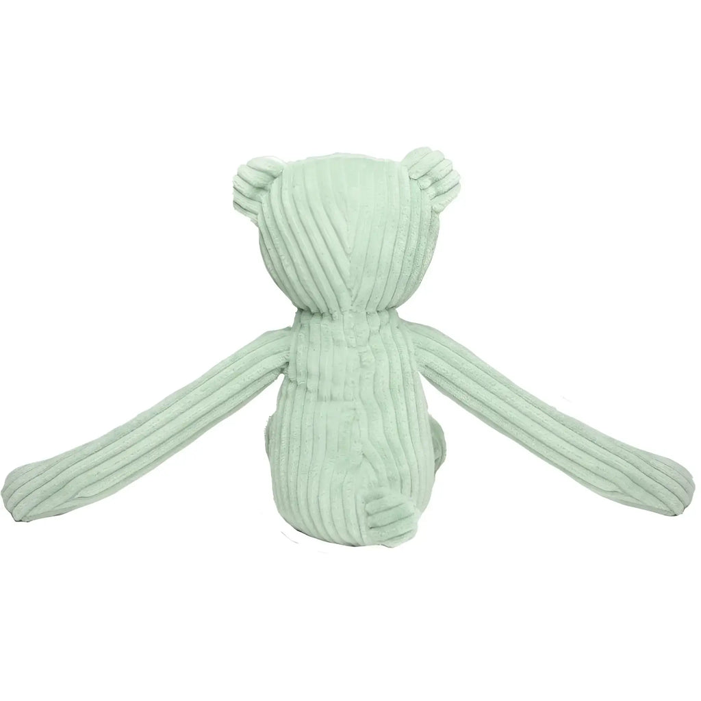 A weiches mintgrünes kordbärchen mit langen gerippten armen und ohren aus der lanky quartett minifeet set