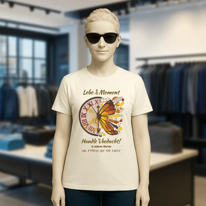 Lebe den Moment • Ladies Premium T-Shirt XS-2XL aus Bio-Baumwolle für Damen • Exklusivdesign • personalisiert