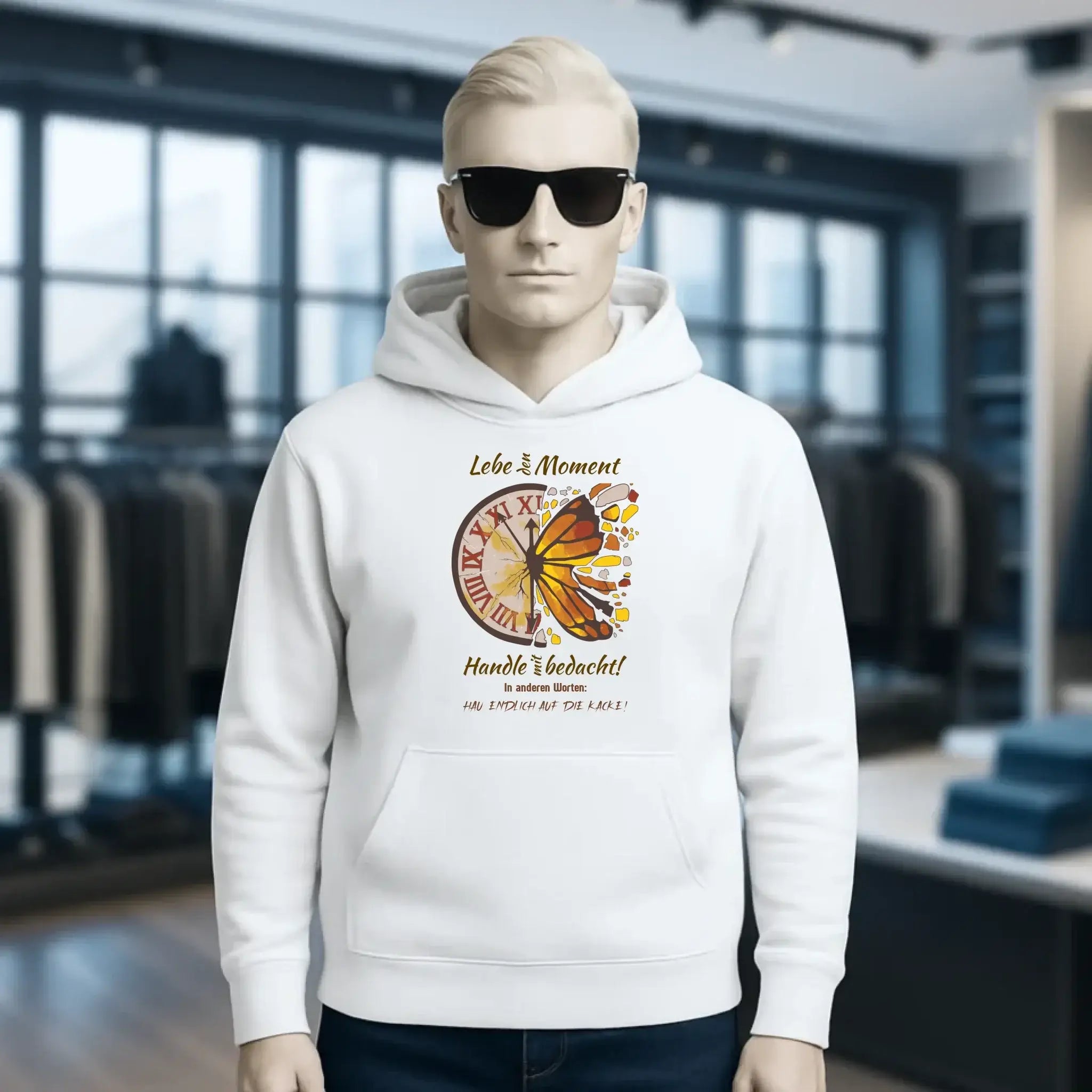 Lebe den Moment • Unisex Premium Hoodie XS-5XL aus Bio-Baumwolle für Damen & Herren • Exklusivdesign • personalisiert