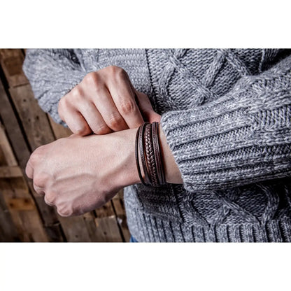Lederarmband "Braid"