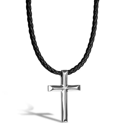 Lederhalskette „Kreuz“