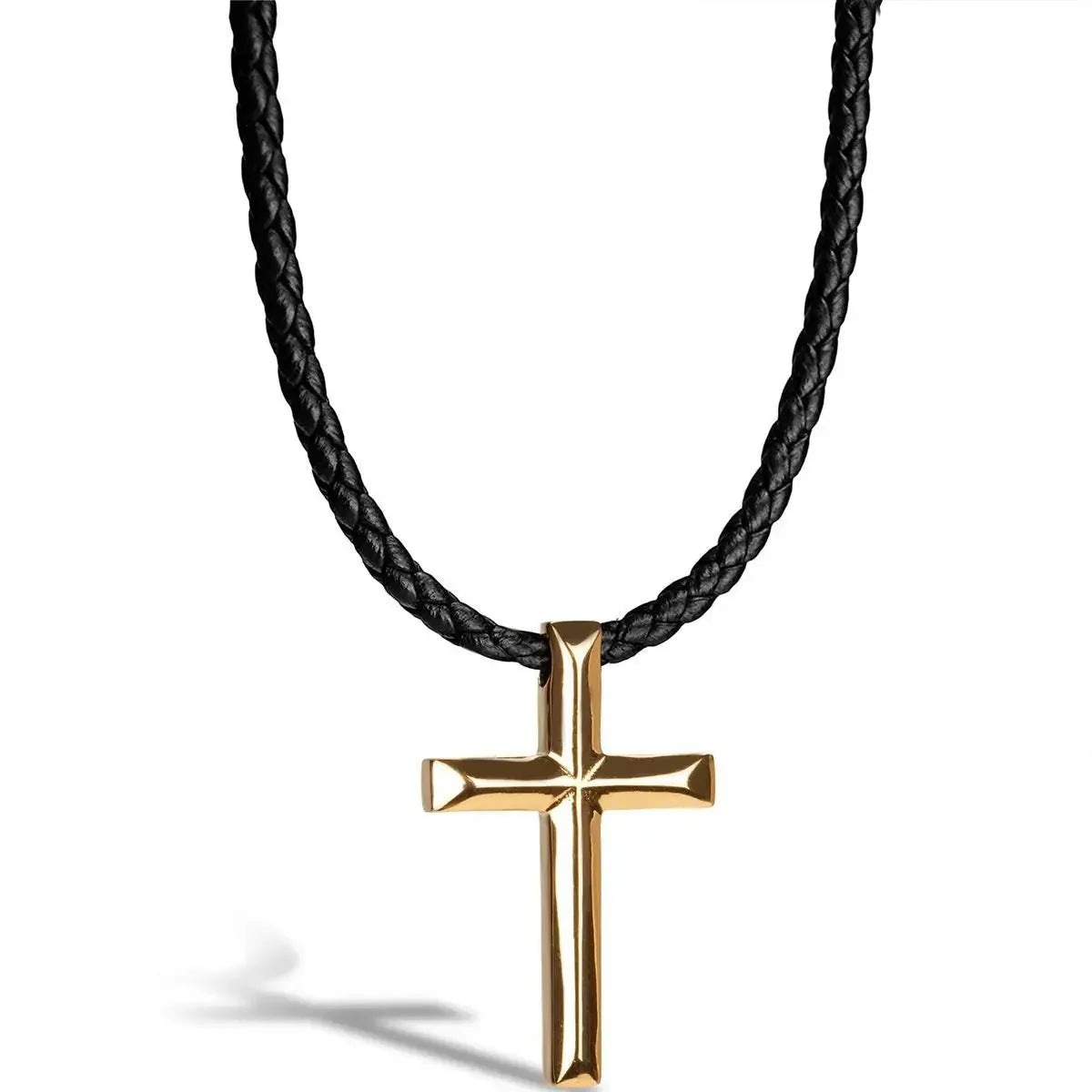 Lederhalskette „Kreuz“