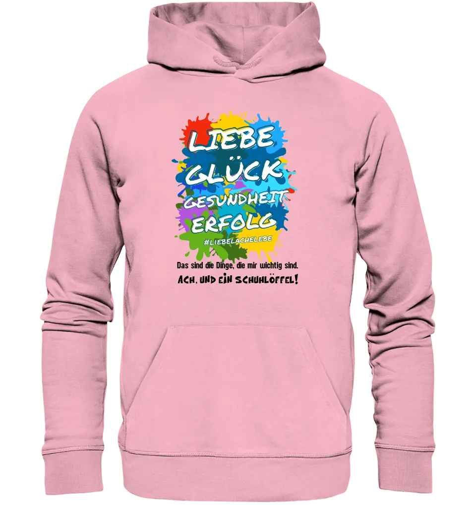 Liebe Glück Gesundheit Erfolg • Unisex Premium Hoodie XS - 5XL aus Bio - Baumwolle für Damen & Herren • Exklusivdesign • personalisiert - HalloGeschenk.de