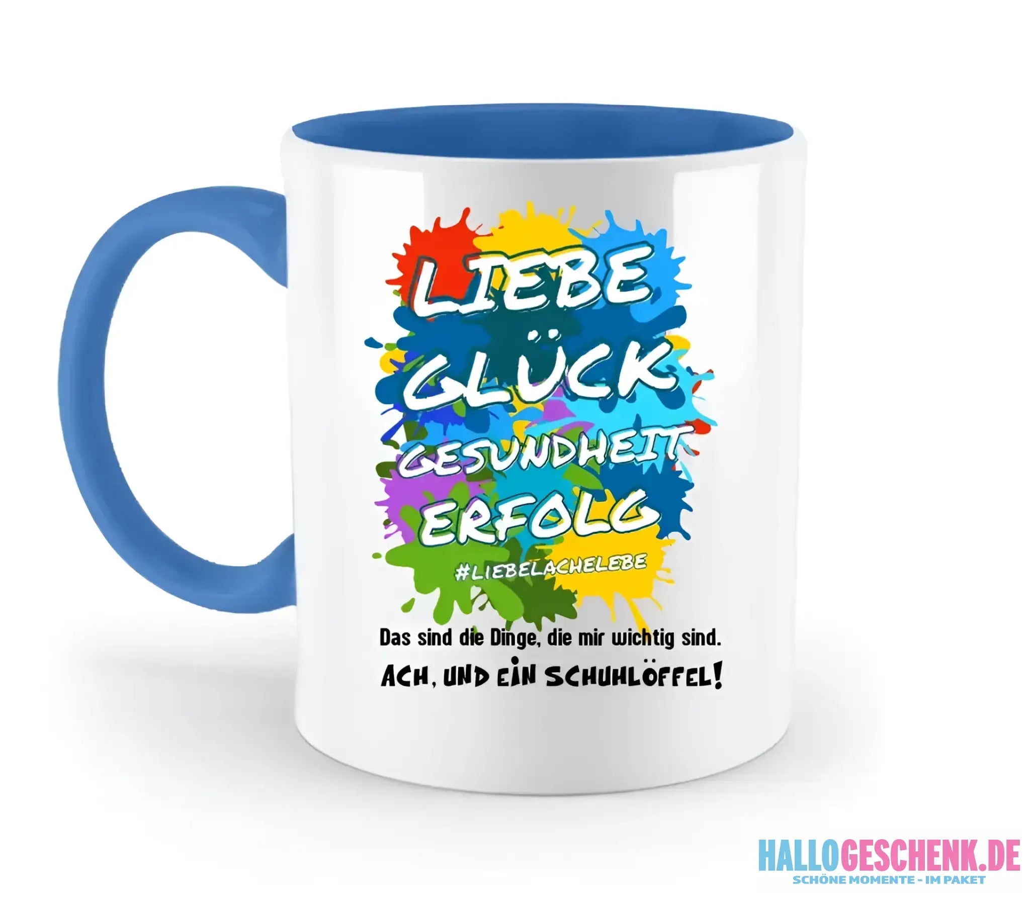 Liebe Glück Gesundheit Erfolg • zweifarbige Tasse • Exklusivdesign • personalisiert