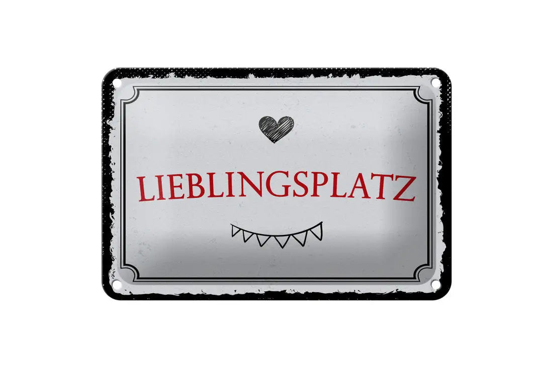 Lieblingsplatz • Blechschild 20x30cm - Schilder