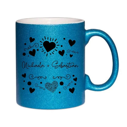 LOVE DESIGN 1 - Glitzertasse ohne Farbverlauf