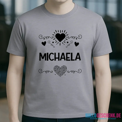 LOVE DESIGN 2 personaliserbar - Unisex Premium T-Shirt XS-5XL aus Bio-Baumwolle für Damen & Herren