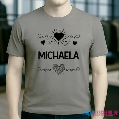 LOVE DESIGN 2 personaliserbar - Unisex Premium T-Shirt XS-5XL aus Bio-Baumwolle für Damen & Herren